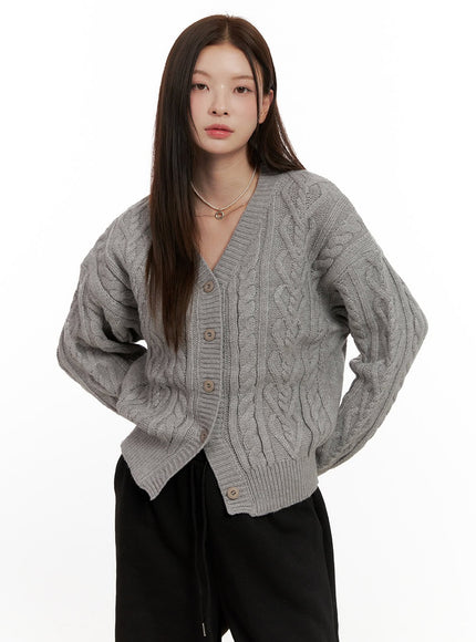 buttoned-v-neck-cable-knit-sweater-on422