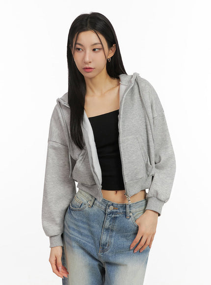 Oversized Zip-Up Hoodie IJ503