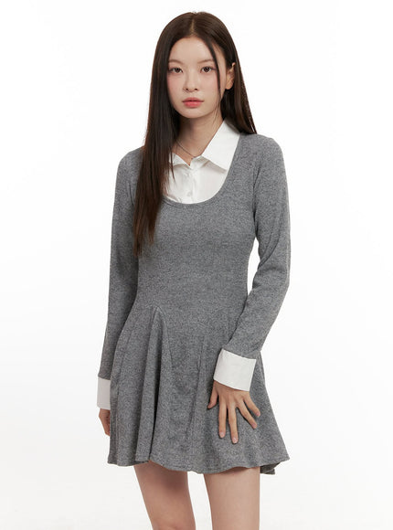 slim-fit-collar-mini-dress-on422