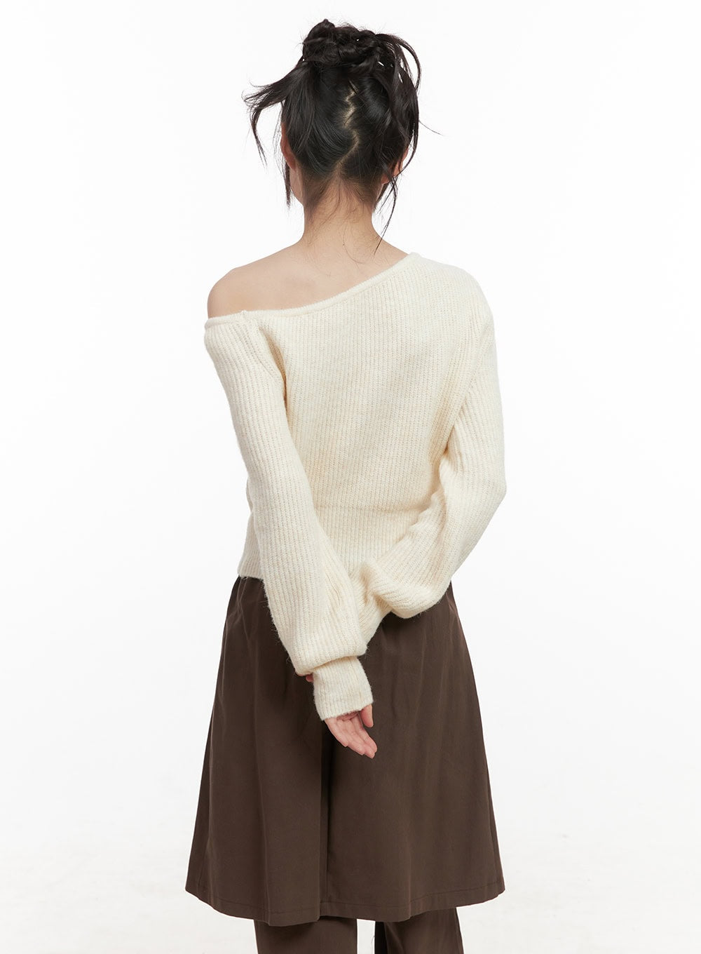 One-Shoulder Wool Blend Sweater CJ506