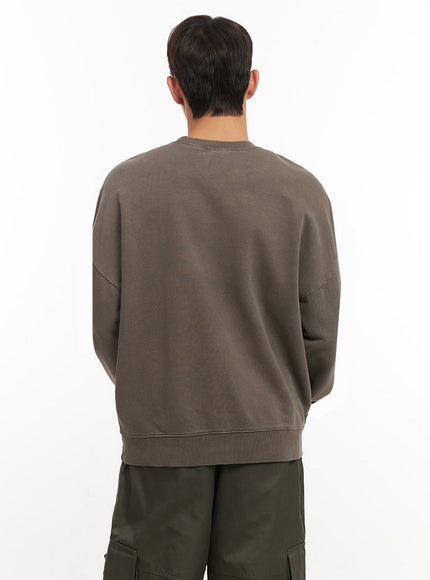 Men's Loose-Fit Long Sleeve Crew Neck IF521