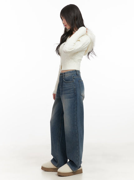 Emily Washed Straight-Leg Jeans CJ502