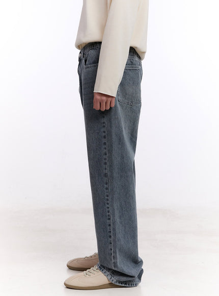 Men's Washed Adjustable Wide-Fit Jeans IM512