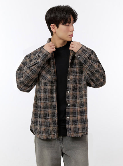 Men's Long-Sleeve Flannel Shirt IF528