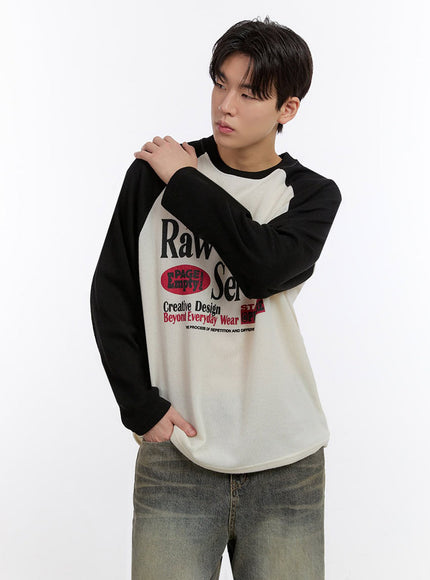 Men's Casual Graphic Long-Sleeve T-Shirt IF528