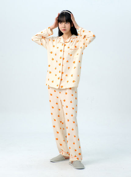 apricot-pattern-pajama-set-ig313