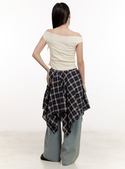 checkered-layering-handkerchief-midi-skirt-cm510