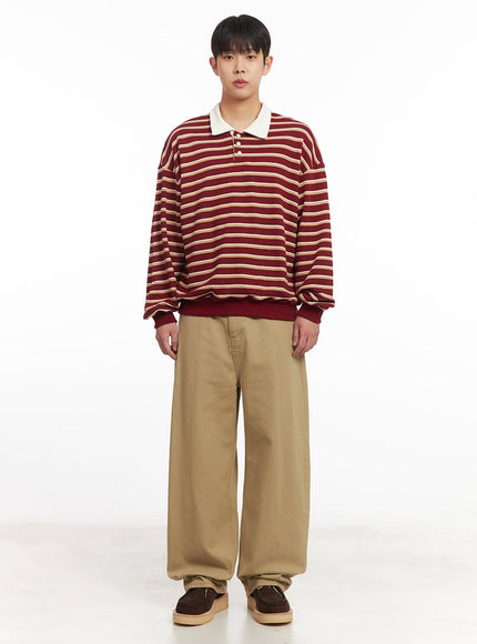 Men's Wide-Fit Cotton Pants IM514