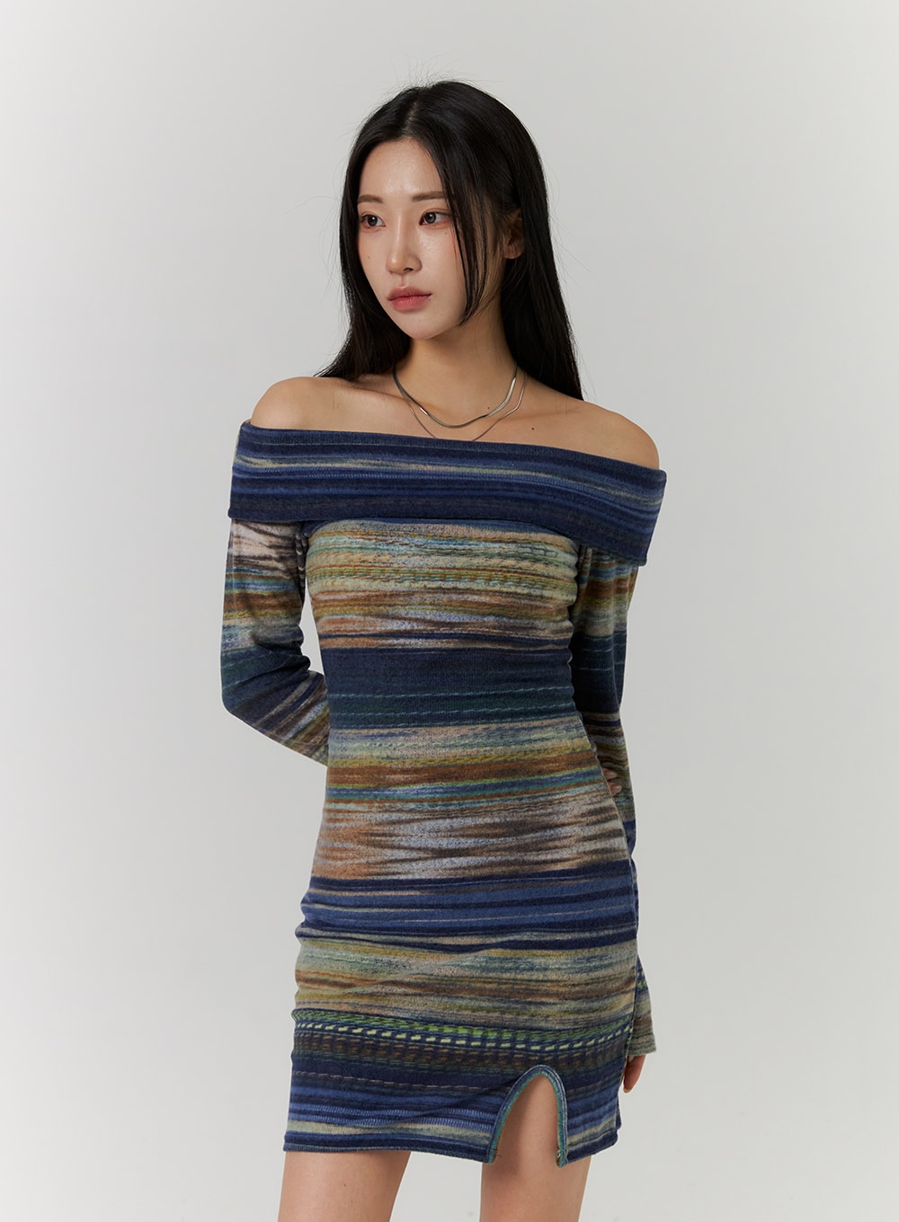 off-shoulder-stripe-mini-dress-cd312