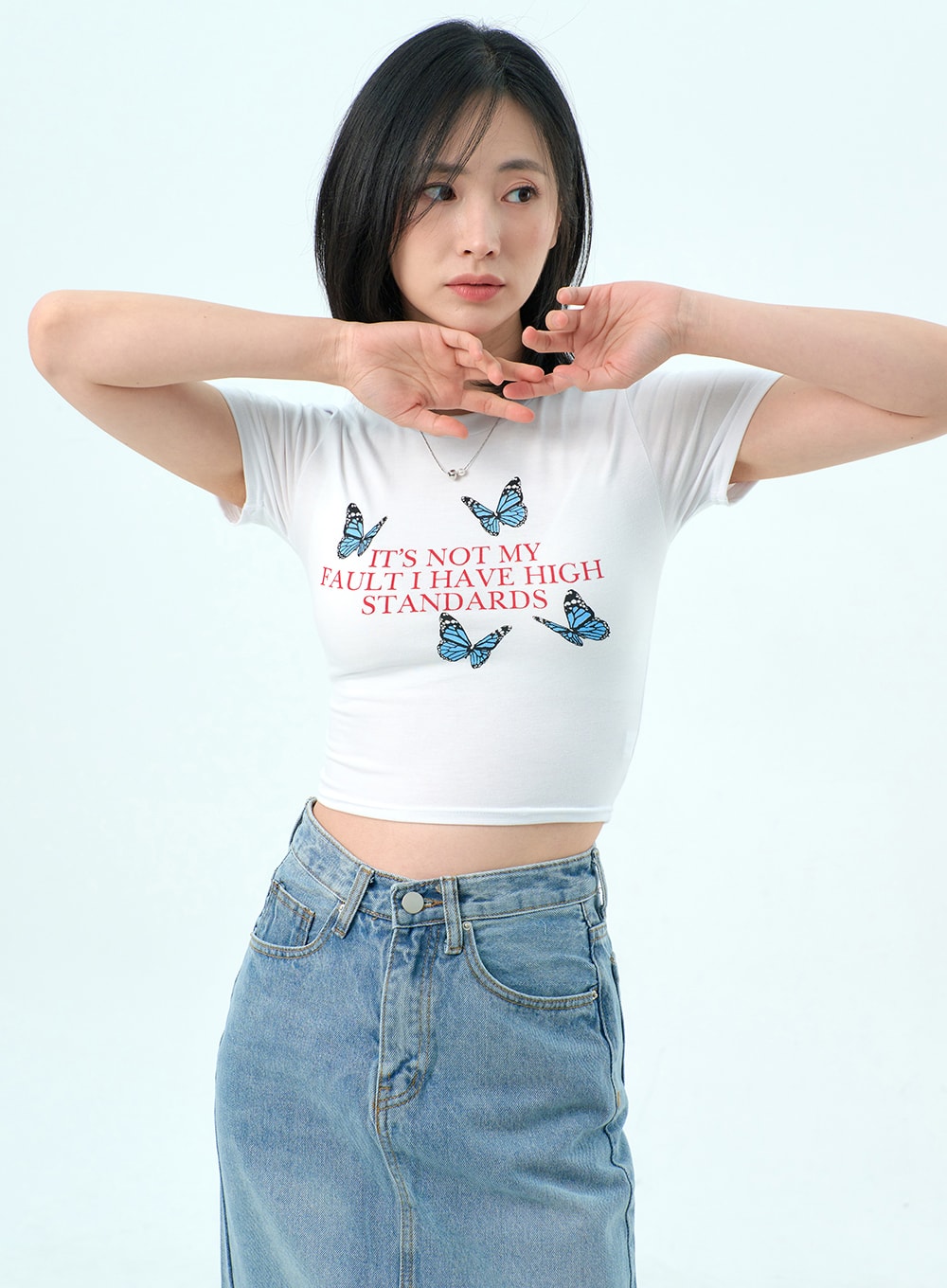 Butterfly Cropped Tee OY318