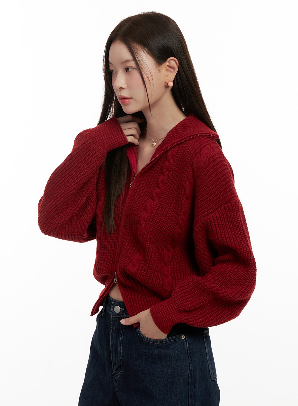 cable-knit-double-zip-cardigan-on422