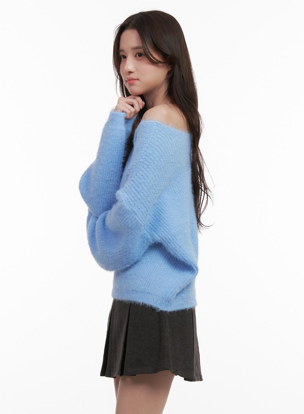 Cozy Boat-Neck Oversized Sweater IJ510