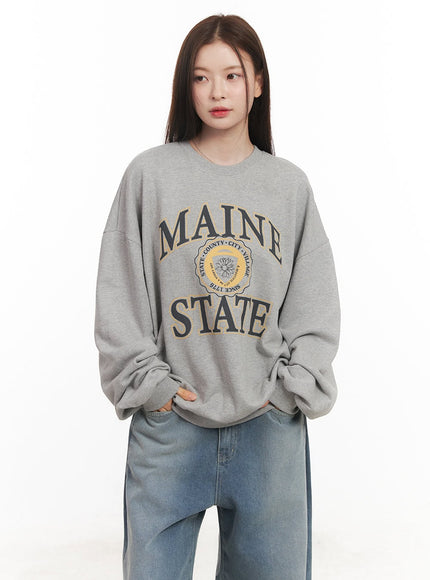 Maine Graphic Oversized Sweatshirt CM511