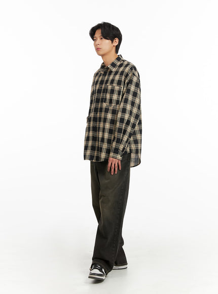 mens-checkered-buttoned-collared-shirt-ia402