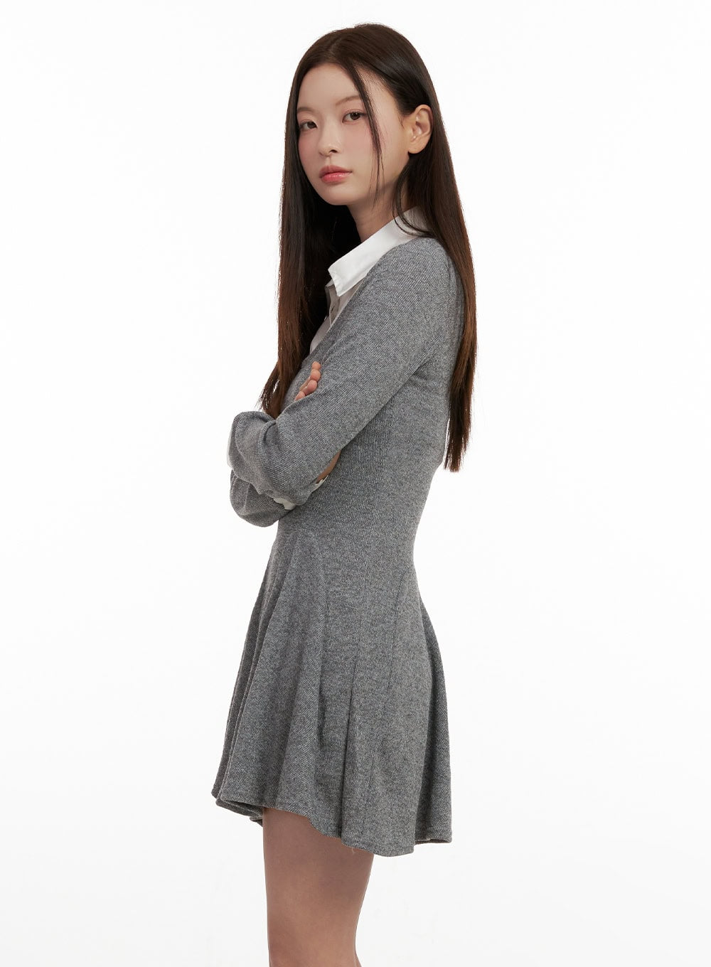 slim-fit-collar-mini-dress-on422