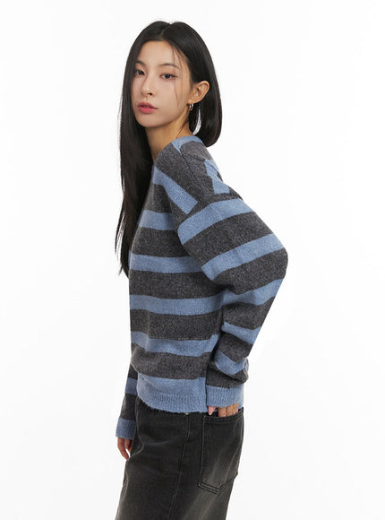 Striped Knitted Sweater IJ503