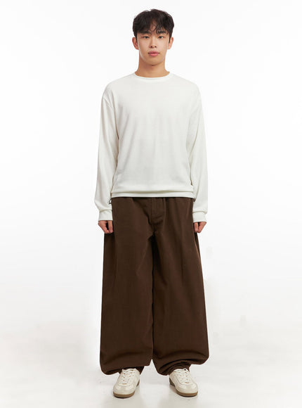 mens-solid-straight-leg-cotton-pants-id427