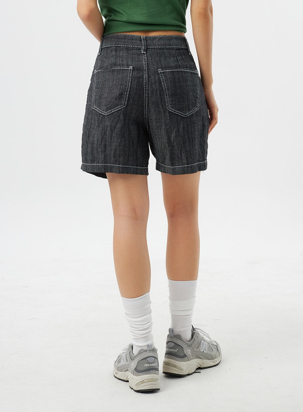 Wide Denim Shorts CY315