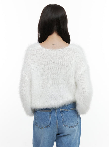 v-neck-boucle-knit-cardigan-os423