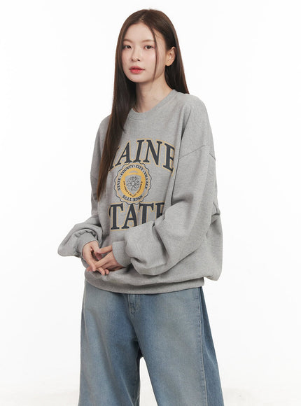 Maine Graphic Oversized Sweatshirt CM511