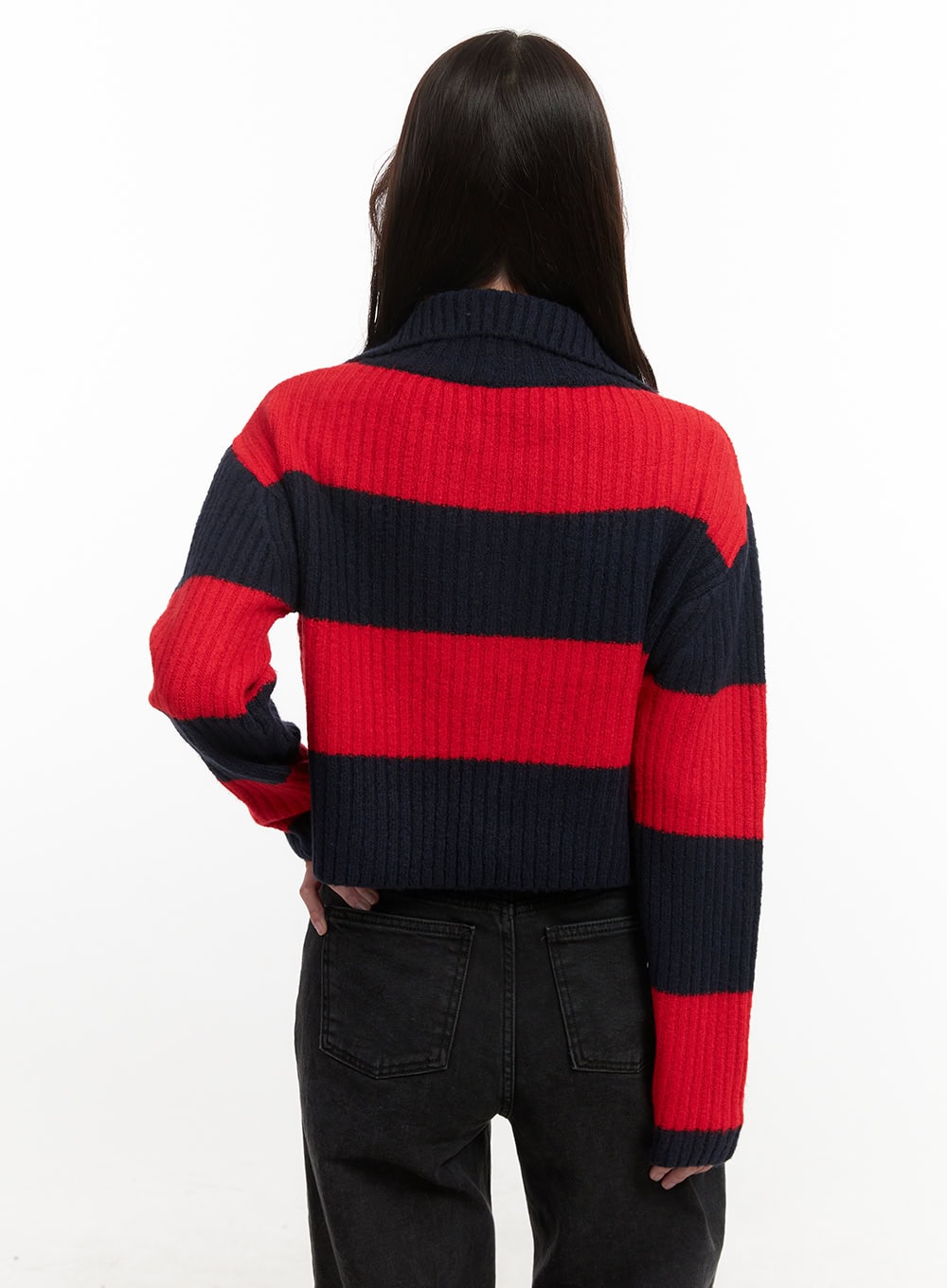 stripe-buttoned-collar-knit-cardigan-on429