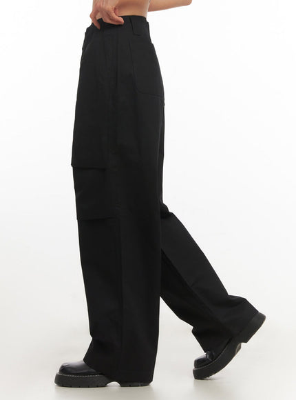 Wide-Fit Cotton Pintuck Trousers IM513