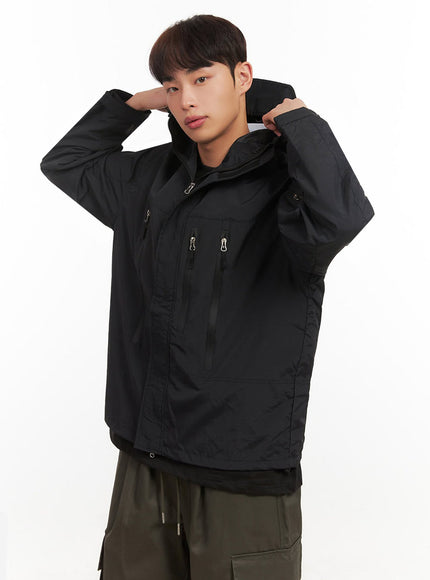 Men's Oversized Zip-Up Windbreaker Jacket IF521