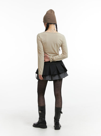 two-layered-pleated-mini-skirt-ij411