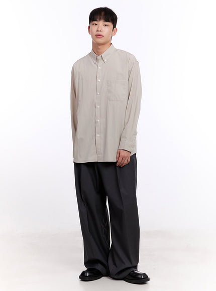 Men's Collared Long Sleeve Shirt IM512