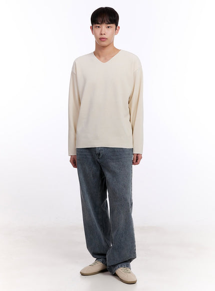 Men's Oversized V-Neck Sweater IM512