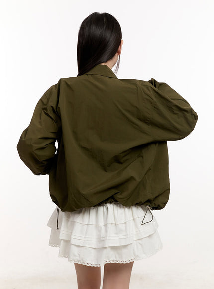 Collared Loose-Fit Windbreaker Jacket CM510