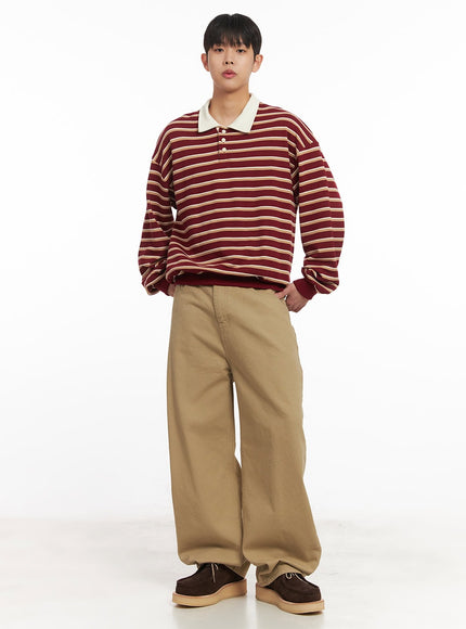 Men's Wide-Fit Cotton Pants IM514