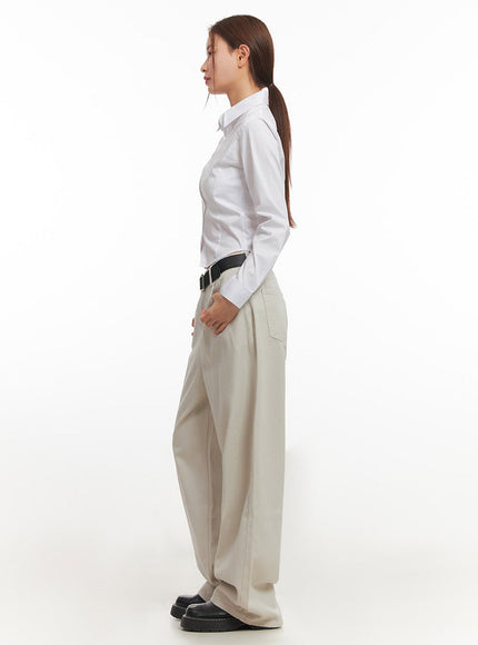 Comfy Cotton Wide-Leg Trousers IM513