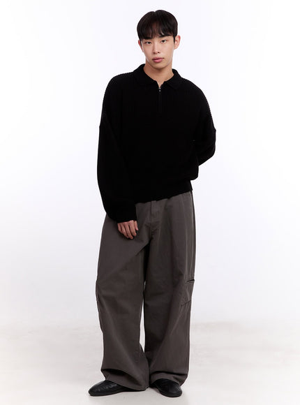 Men's Pocketed Wide-Fit Trousers IM512