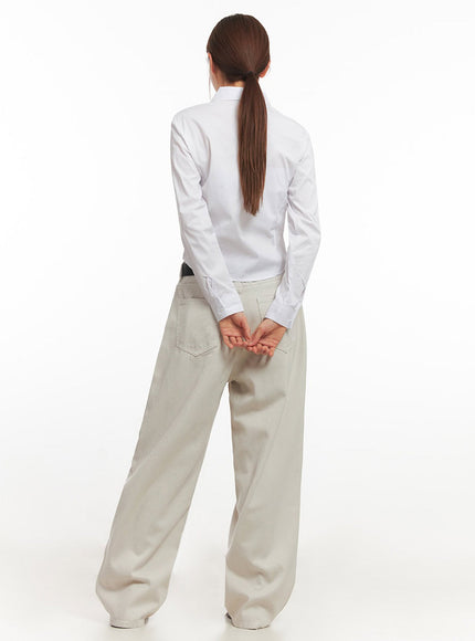 Comfy Cotton Wide-Leg Trousers IM513