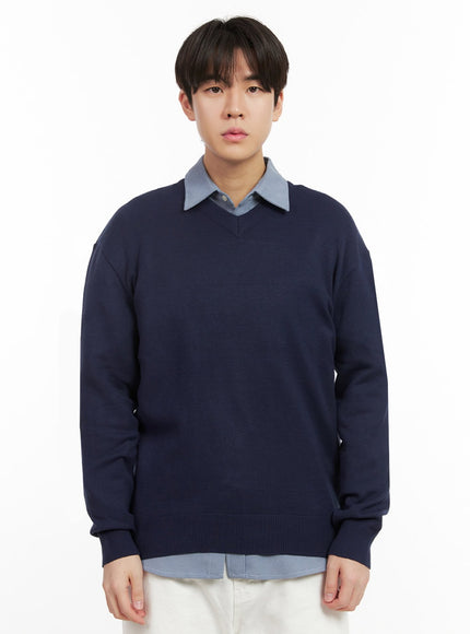 Men's V-Neck Cashmere Sweater IJ517