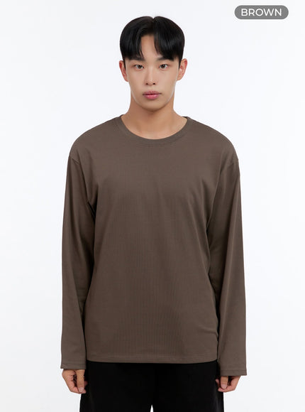 mens-basic-cotton-long-sleeve-t-shirt-brown-is412