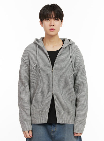 Men's Knitted Double Zip-Up Hoodie IJ517