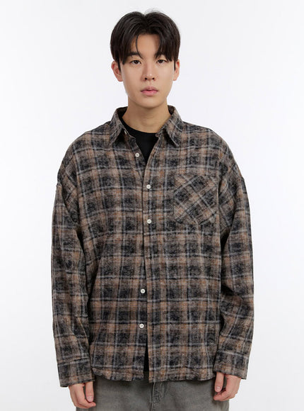 Men's Long-Sleeve Flannel Shirt IF528