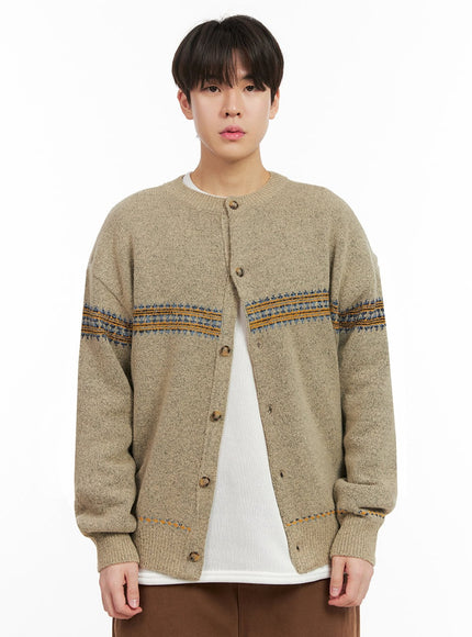 Men's Nordic Loose-Fit Cardigan IJ517