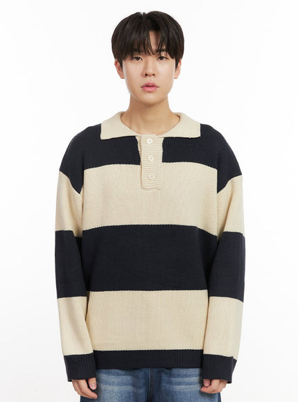 mens-stripe-buttoned-collar-sweater-ij517