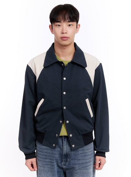 Men's Two-Tone Varsity Jacket IM512