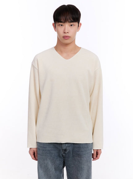 Men's Oversized V-Neck Sweater IM512