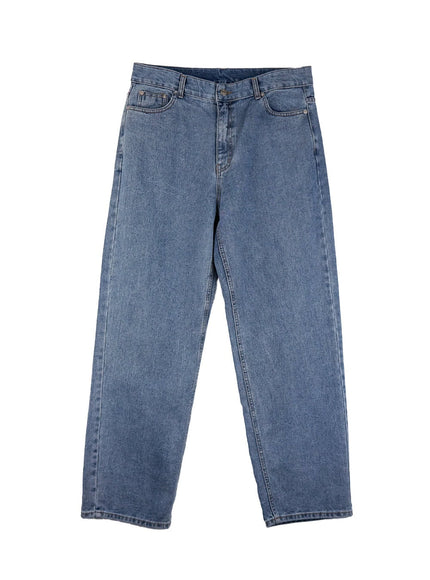 Men's Washed Long Relaxed-Fit Jeans IF517