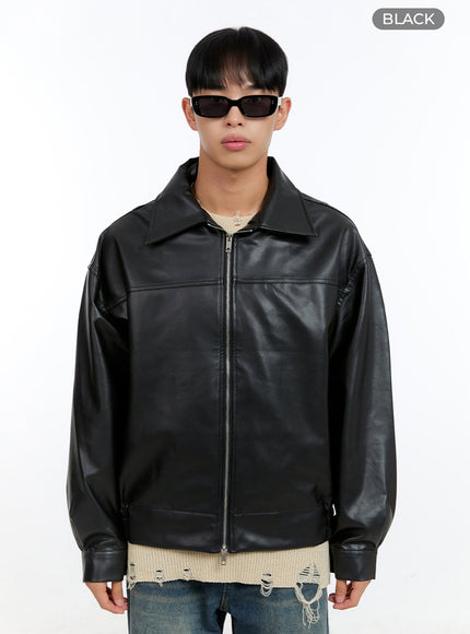 mens-faux-leather-zip-up-collar-jacket-ig421