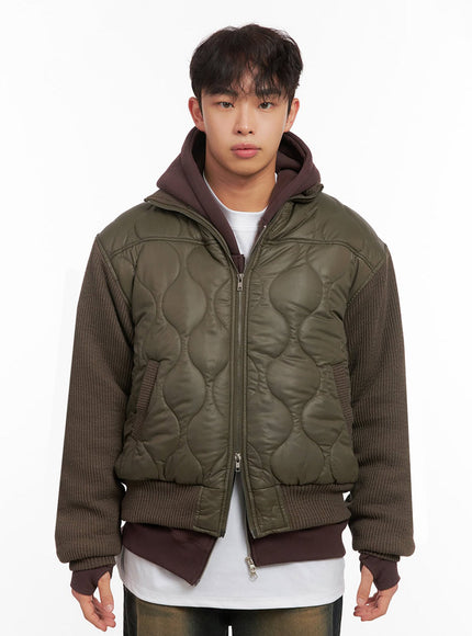 mens-knit-sleeve-quilted-bomber-jacket-id427