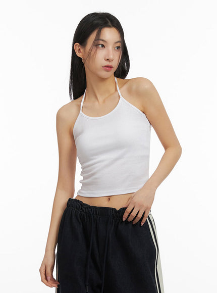 Cotton Halter Neck Crop Top IJ503