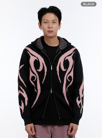 mens-oversize-double-zipper-hoodie-io428