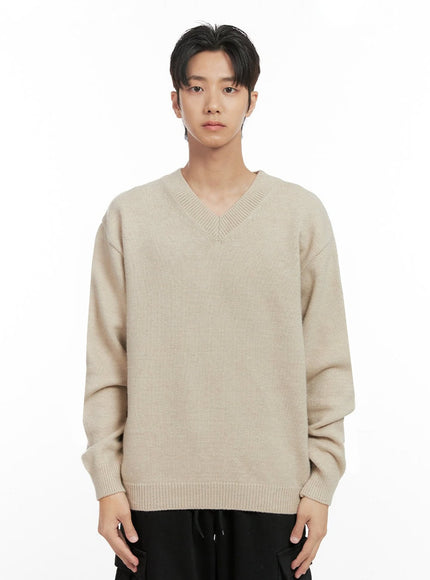 mens-softtouch-v-neck-sweater-id413 / Beige