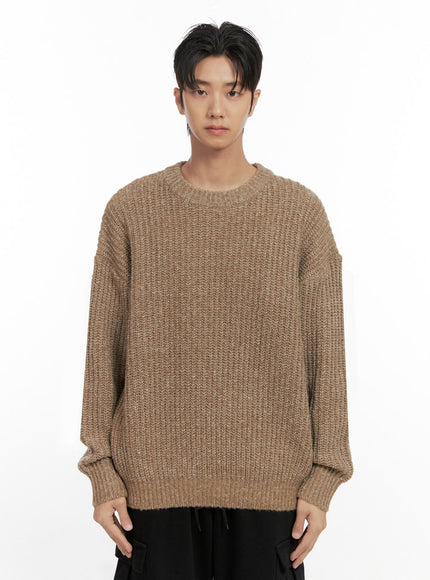 mens-softknit-loose-fit-pullover-id413 / Beige